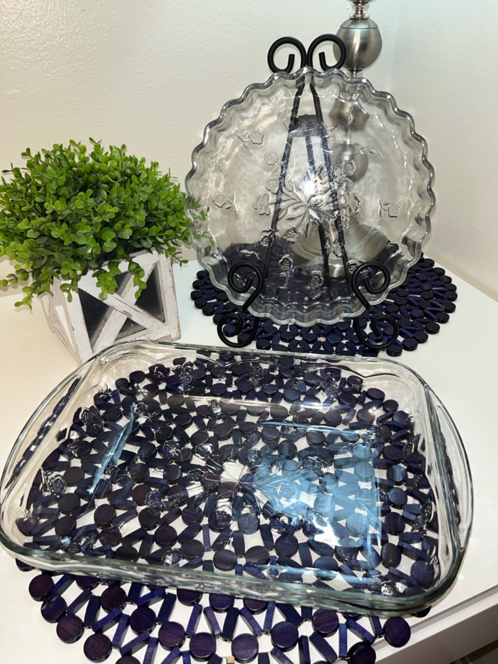 Beautiful Vintage glass serving dishes Indiana Glass Company